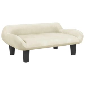 vidaXL Hundebett Creme 70x40x24 cm Samt
