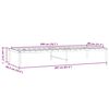 vidaXL Bettgestell Metall Wei&szlig; 80x200 cm