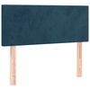 vidaXL Boxspringbett mit Matratze & LED Dunkelblau 90x190 cm Samt