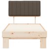 vidaXL Bettgestell mit gepolstertem Kopfteil Taupe 90 x 200 cm