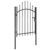 vidaXL Gartentor Woerden Stahl 1x1,25 m Schwarz