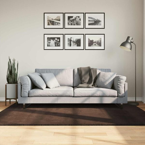 vidaXL Bereichsteppiche HUARTE Braun 200 x 140 cm Polyester