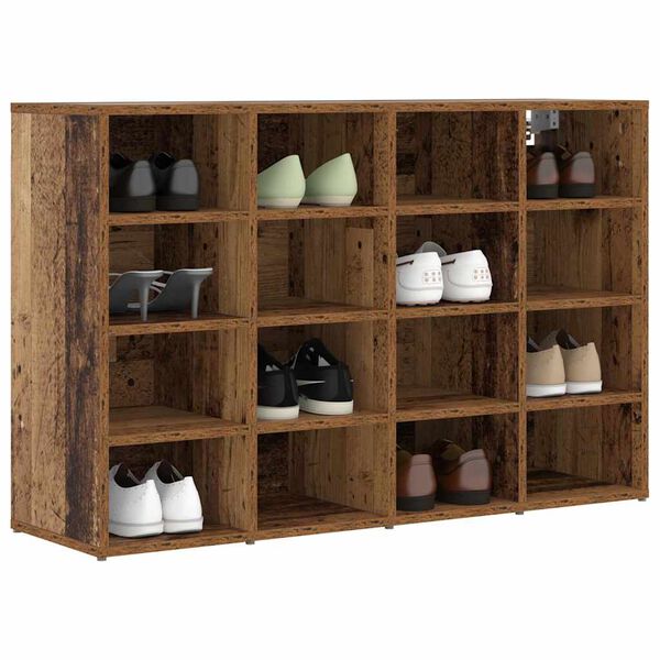 vidaXL Schuhschrank mit Regal Altholz 103 x 30 x 67 cm Holzwerkstoff