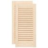 vidaXL Schrankt&uuml;ren Lamellen-Design 2 Stk. 61,5x29,5cm Massivholz
