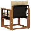 vidaXL Outdoor-Sofagarnitur Massives Akazienholz und Textilene Natur