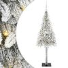 vidaXL Weihnachtsbaum mit 150 LEDs Weiß 150 cm PE und Stahl