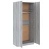 vidaXL Kleiderschrank Grau Sonoma 90x52x200 cm Holzwerkstoff