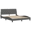vidaXL Bettgestell ohne Matratze Dunkelgrau 160x200 cm Stoff