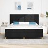 vidaXL LED Boxspringbett mit Matratze Schwarz 200 x 200 cm Stoff