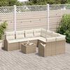 vidaXL Gartensofa-set Beige 55 x 55 x 37 cm Poly-Rattan
