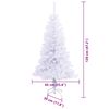 vidaXL K&uuml;nstlicher Weihnachtsbaum Wei&szlig; 120 cm PVC und Stahl