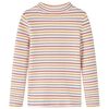 vidaXL Kinder-Langarmshirt Halbrollkragen Ecru 92