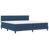 vidaXL Boxspringbett mit Kopfteil Blau 200 x 200 cm Stoff