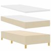 vidaXL Boxspringbett mit Matratze Creme 140 x 200 cm Stoff