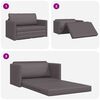 vidaXL Schlafsofa 110cm Grau Kunstleder