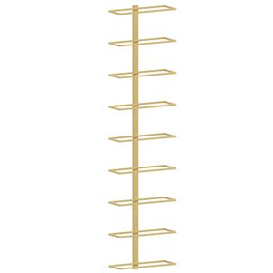 vidaXL Wand-Weinregal f&uuml;r 9 Flaschen Golden Eisen
