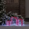 vidaXL Geschenkbox mit 60 LEDs 3 pcs Kaltweiß 20 x 20 x 20 cm Acryl