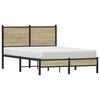 vidaXL Metallbett ohne Matratze Sonoma-Eiche 120x190 cm