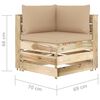 vidaXL 9-tlg. Garten-Lounge-Set mit Kissen Gr&uuml;n Impr&auml;gniertes Holz