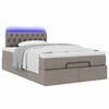 vidaXL Ottomane Bett mit Matratze & LEDs Taupe 120x190 cm Stoff