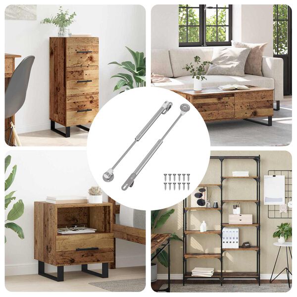 vidaXL Hydraulische Gasfeder 2 pcs Silber 280 x 17 x 16 mm