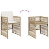 vidaXL 5-tlg. Garten-Essgruppe mit Kissen Beige Poly Rattan