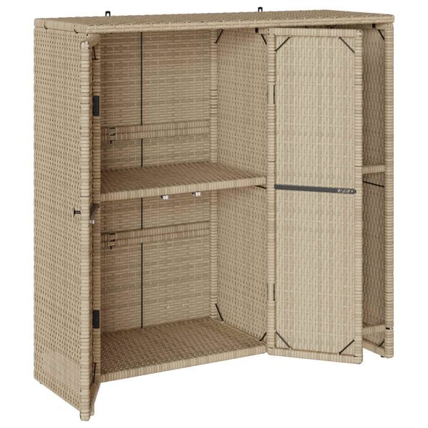 vidaXL Aufbewahrungsschrank mit Regal Beige 100 x 36 x 102 cm Rattan