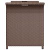 vidaXL Gartenbank mit Kissen Braun 116x46x57 cm Poly Rattan