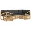 vidaXL Ecksofa Set 6 pcs Wei&szlig; und Anthrazit 245 x 126,5 x 73 cm