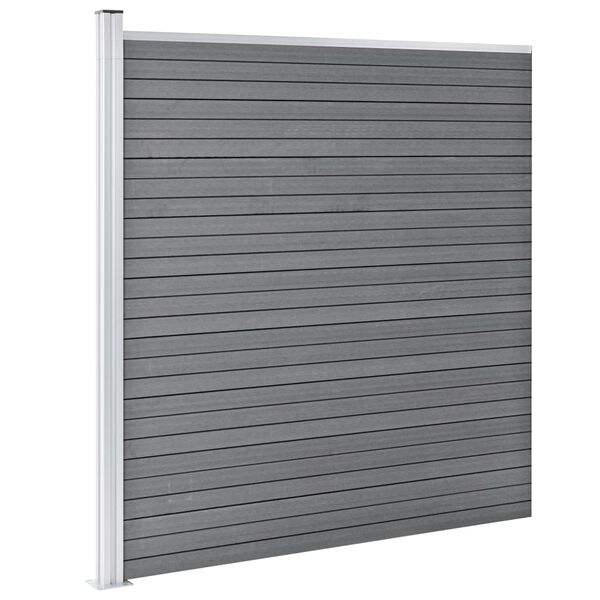 vidaXL Gartenzaun WPC 353×186 cm Grau