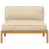 vidaXL Sofa Set mit Kissen Beige 120 x 92 x 69 cm Massivholz Akazie