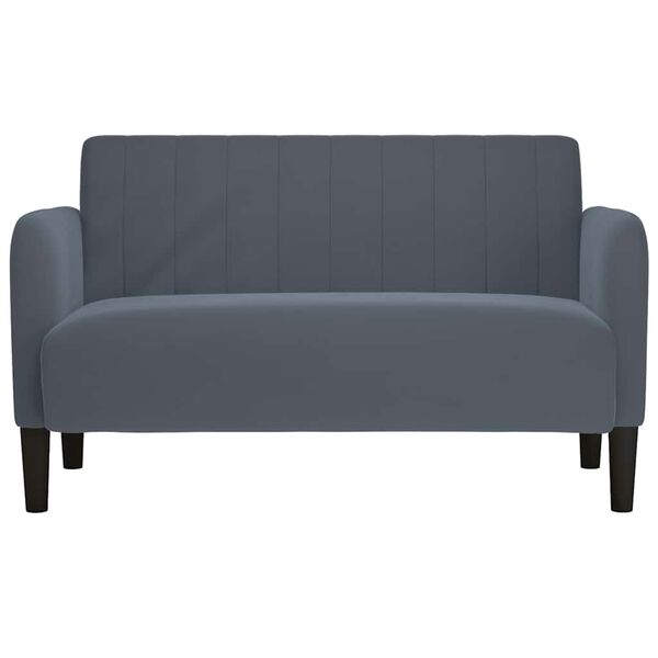 vidaXL Zweisitzer-Sofa Dunkelgrau 109 cm Samt