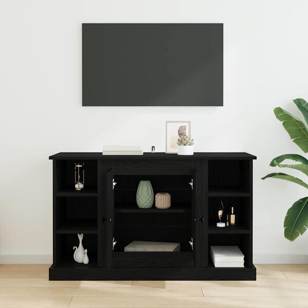 vidaXL Sideboard Schwarz Eichen-Optik 100 x 35,5 x 60 cm Holzwerkstoff