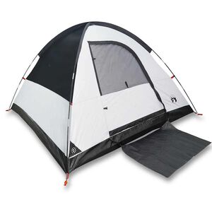 vidaXL Kuppel-Campingzelt 3 Personen Wei&szlig; Dunkel Wasserdicht