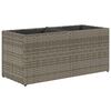 vidaXL Hochbeet mit 2 F&auml;chern Grau 72x30x32 cm Poly Rattan