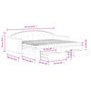 vidaXL Tagesbett Ausziehbar mit Schubladen Hellgrau 90x200 cm Stoff