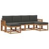 vidaXL Outdoor-Sofagarnitur 6 stk. Natur und Anthrazit