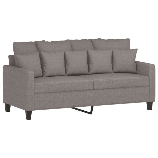 vidaXL 2-Sitzer-Sofa Taupe 140 cm Stoff