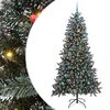 vidaXL K&uuml;nstlicher Weihnachtsbaum Gr&uuml;n 210 cm PVC, Plastik und Stahl