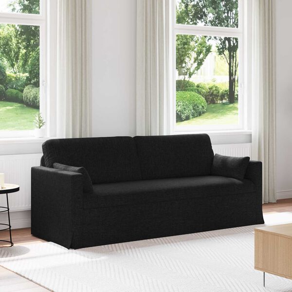 vidaXL Sofa Schwarz Gesamtabmessungen: 198 x 78 x 80 cm (B x T x H)