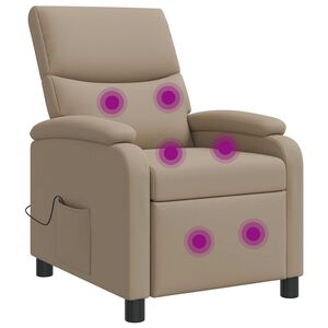 vidaXL Massage Relaxsessel Cappuccino Kunstleder