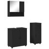 vidaXL Badezimmerm&ouml;bel-Set 3 stk. Schwarz 61 x 35 x 64 cm