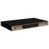 vidaXL Schweberegale 4 Stk. Schwarz 40x23,5x3,8 cm MDF