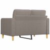 vidaXL 2-Sitzer-Sofa Taupe 120 cm Stoff
