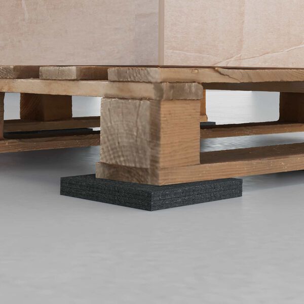 vidaXL Gummipad Schwarz Gummi