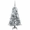 vidaXL K&uuml;nstlicher klappbarer Weihnachtsbaum Wei&szlig; 120 cm PE und PVC