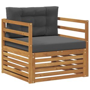 vidaXL Outdoor-Sofa Massives Akazienholz und Polyester