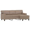 vidaXL 3-Sitzer-Sofa mit Hocker Cappuccino-Braun 180 cm Kunstleder