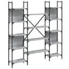 vidaXL B&uuml;cherregal Grau Sonoma 155,5x24x166,5 cm Holzwerkstoff