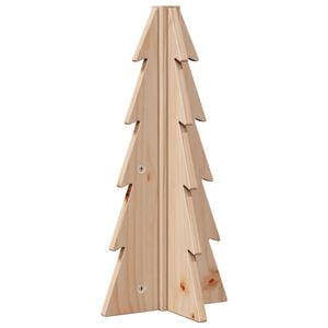 vidaXL Weihnachtsbaum Holz zum Schm&uuml;cken 49 cm Massivholz Kiefer
